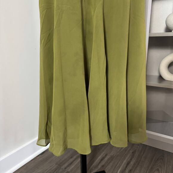 Reformation Ziva Sequin Embellished Olive Green Dress 4 NEW Limited Edition Midi - Picture 4 of 8